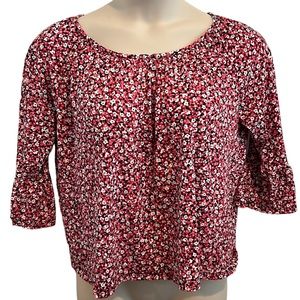 Michael Kors Floral Flare Sleeve Top Women’s Large